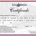 Certificado Sailing Adventures
